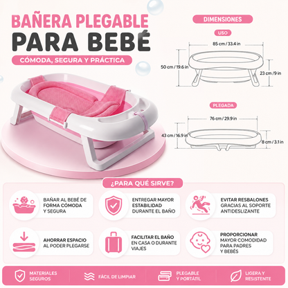 Bañera Plegable con Soporte Cangrejo