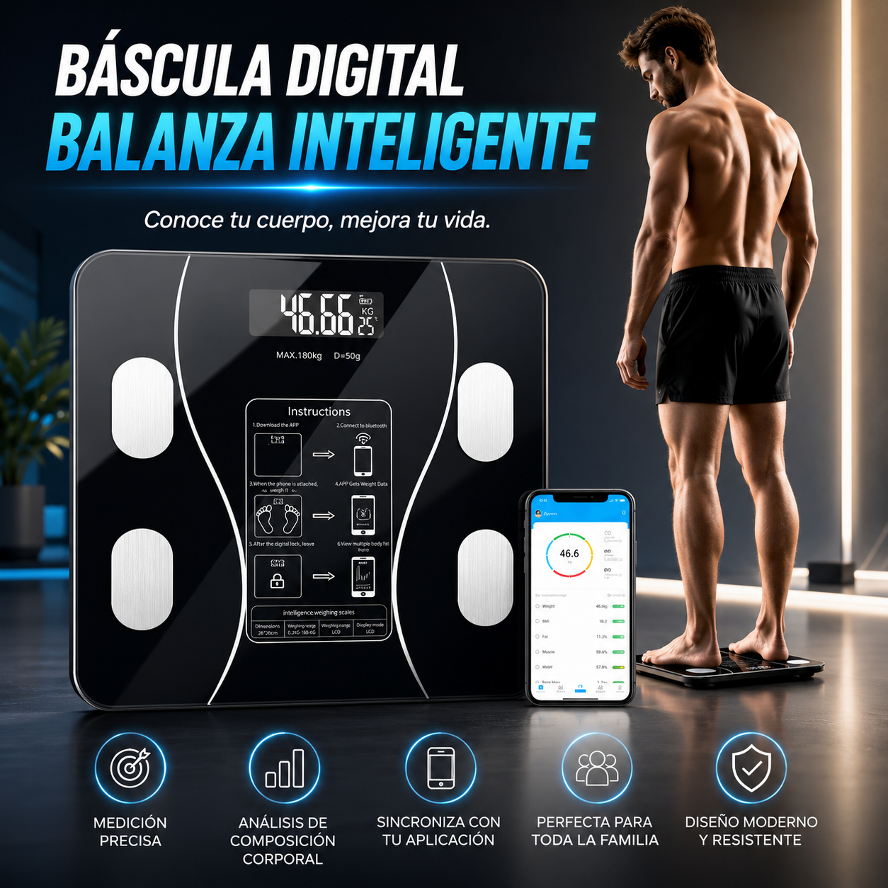 Bascula Digital Balanza Inteligente