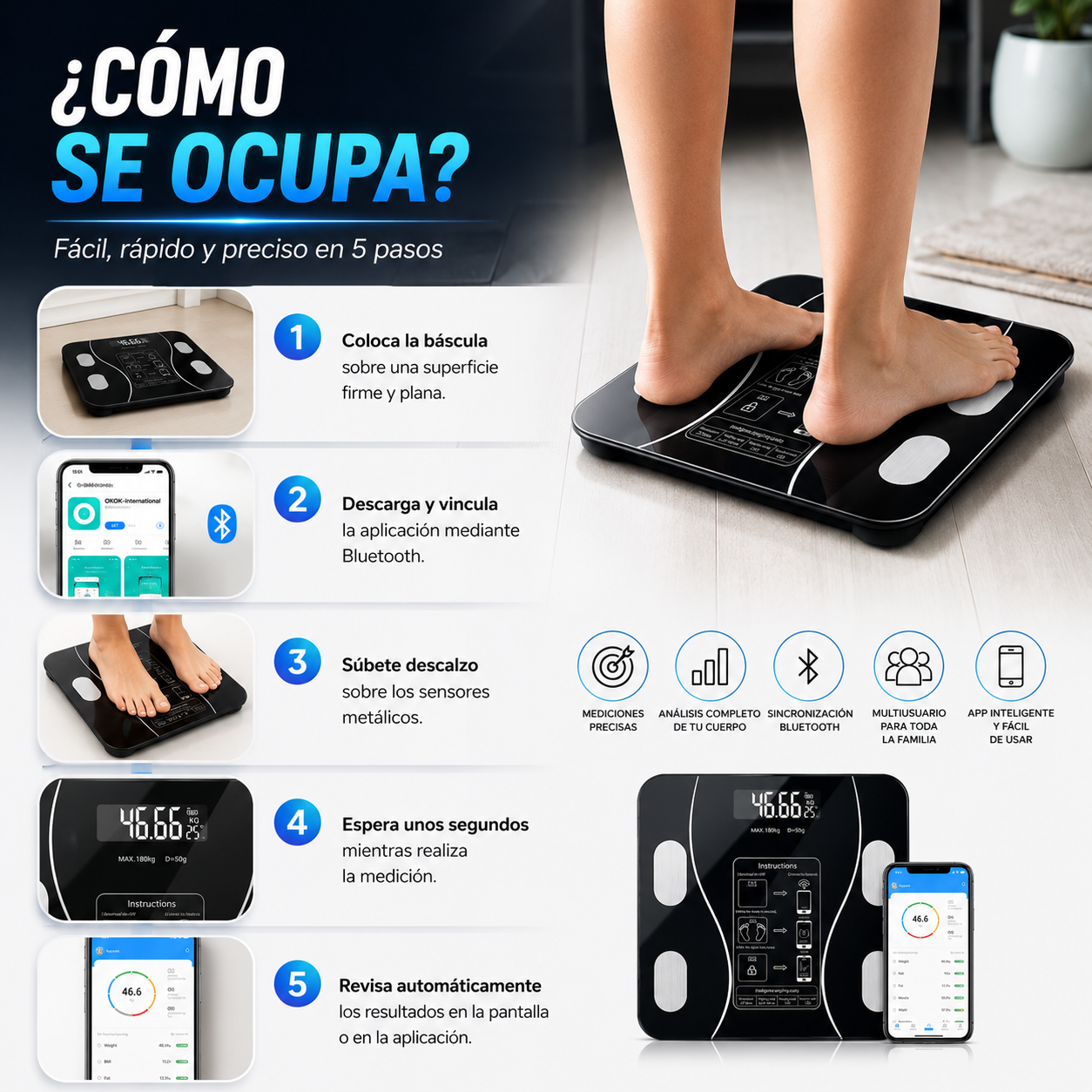 Bascula Digital Balanza Inteligente