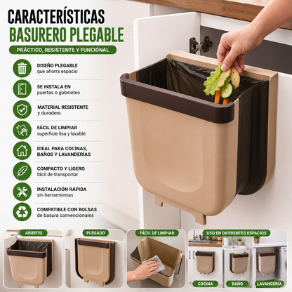 Basurero Plegable Para Puerta O Gabinete