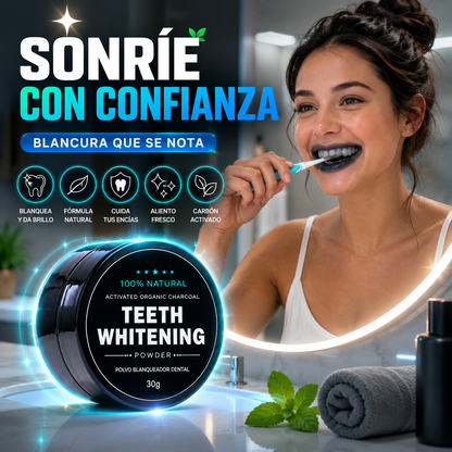 BLANQUEADOR DENTAL EN POLVO A BASE DE CARBÓN ACTIVADO