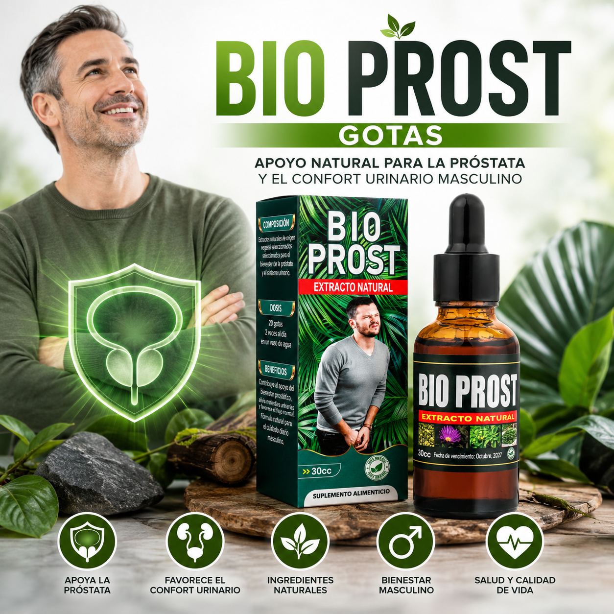 💧 Bio Prost Gotas Bienestar Masculino