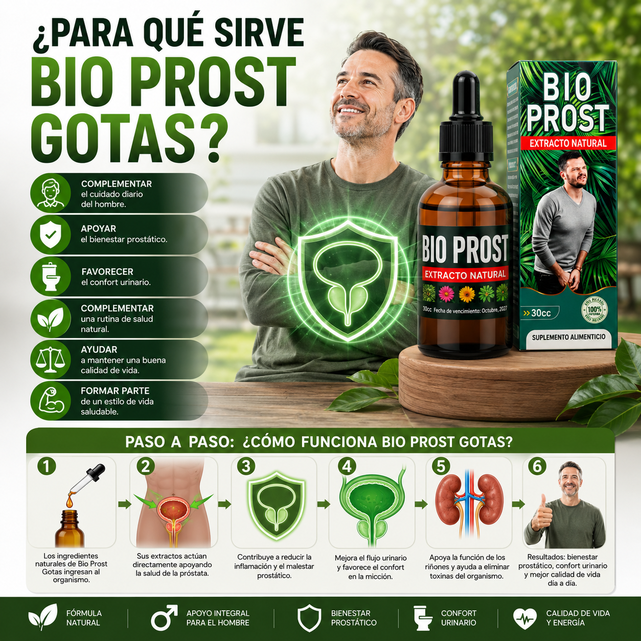 💧 Bio Prost Gotas Bienestar Masculino