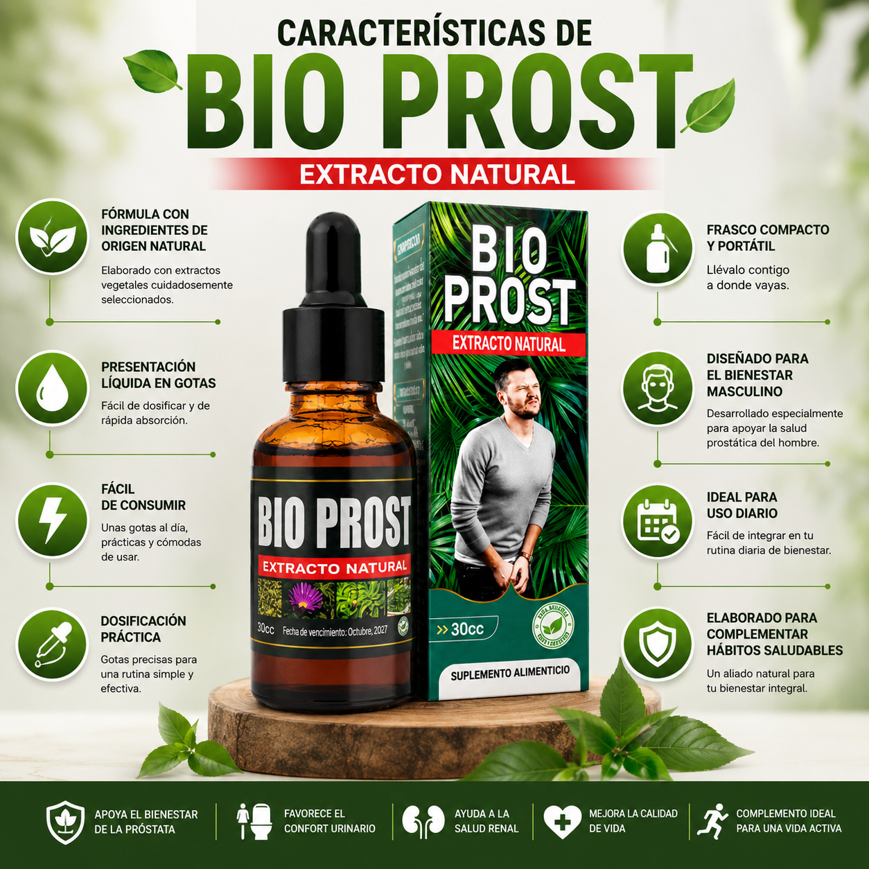 💧 Bio Prost Gotas Bienestar Masculino