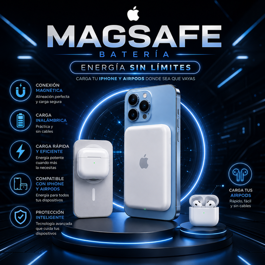 Batería Magsafe para productos Apple-Energía sin límites + ENVÍO GRATIS 🚚