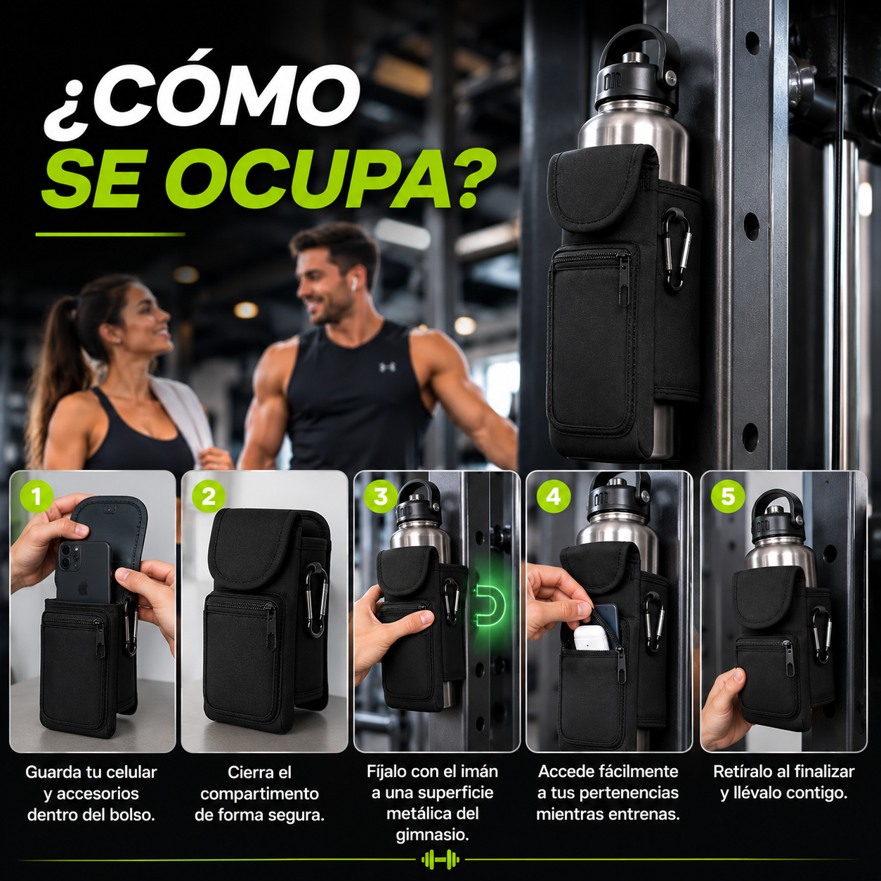 Bolso Magnético para Gimnasio