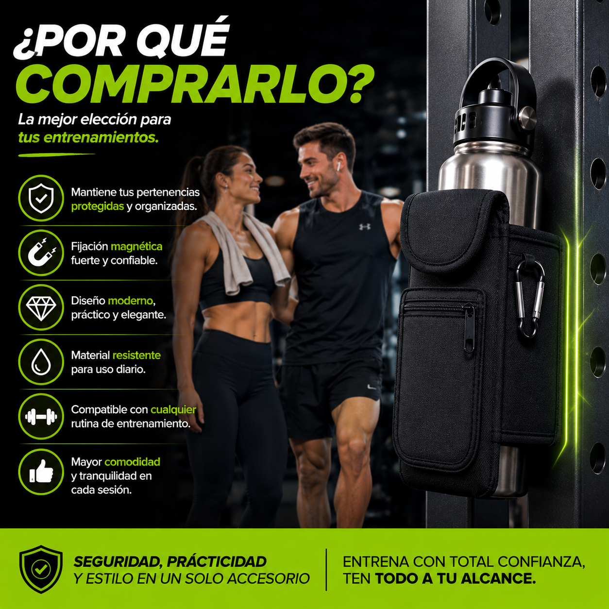 Bolso Magnético para Gimnasio