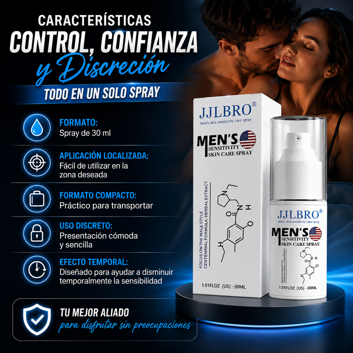 🚀 Spray Retardante y Potencializador Masculino 30 ml