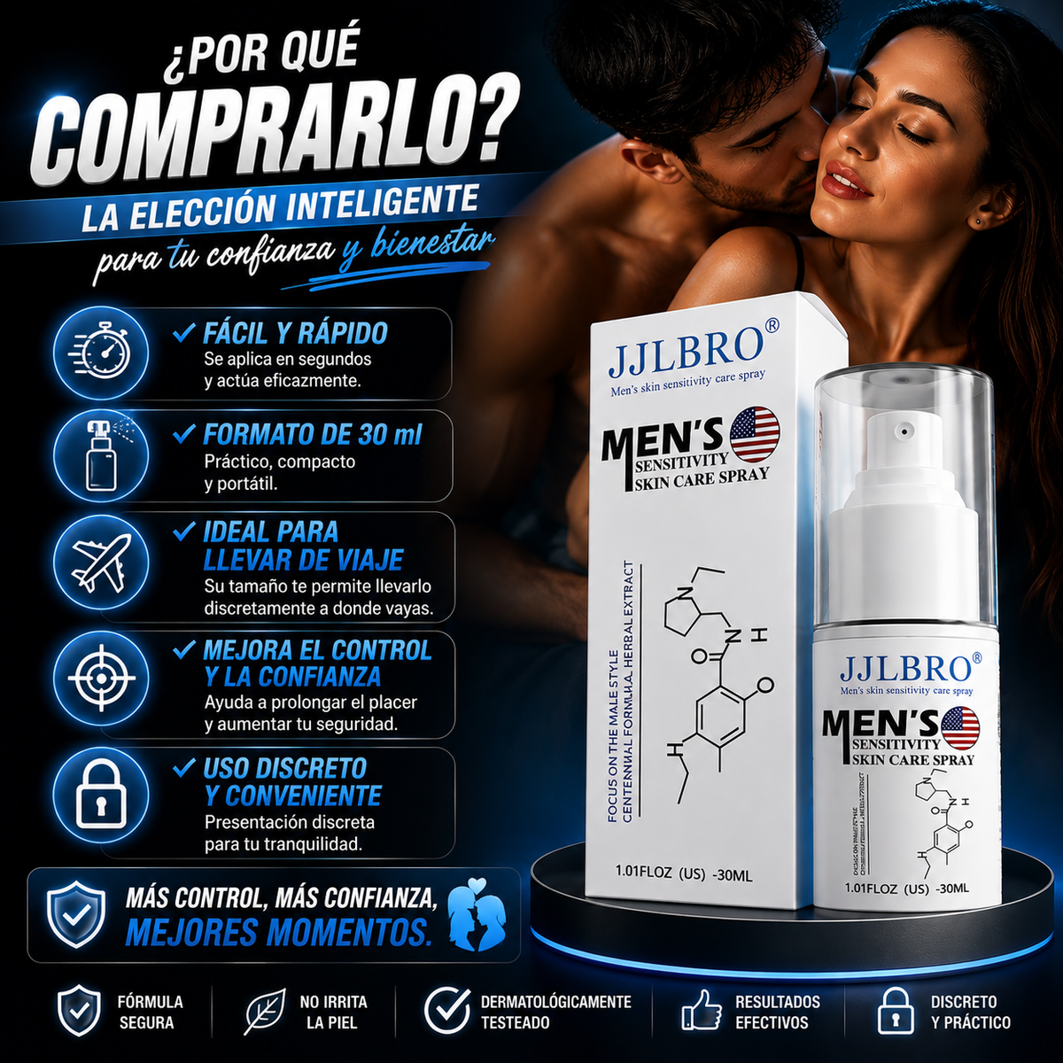 🚀 Spray Retardante y Potencializador Masculino 30 ml