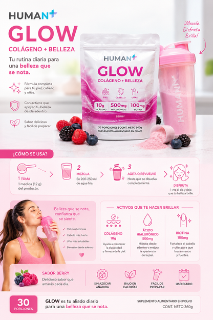 ✨HUMAN+ GLOW – Colágeno + Belleza ✨