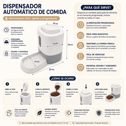 🐾 Dispensador Automático de Alimento para Mascotas 🐾