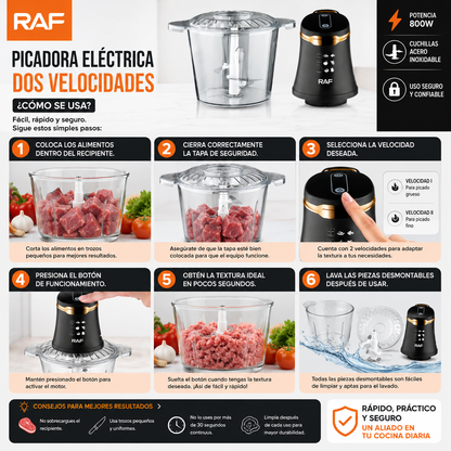 Picadora Eléctrica RAF 2 Velocidades