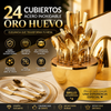 Set de 24 Cubiertos Premium Color Oro