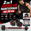 Juego De Mancuernas 2 En 1 De 20 Kg Ajustables