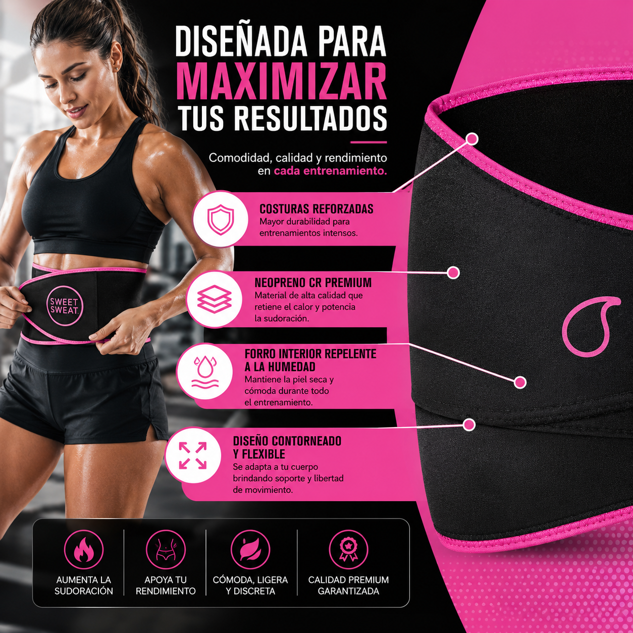 Faja Deportiva Reductora Modeladora