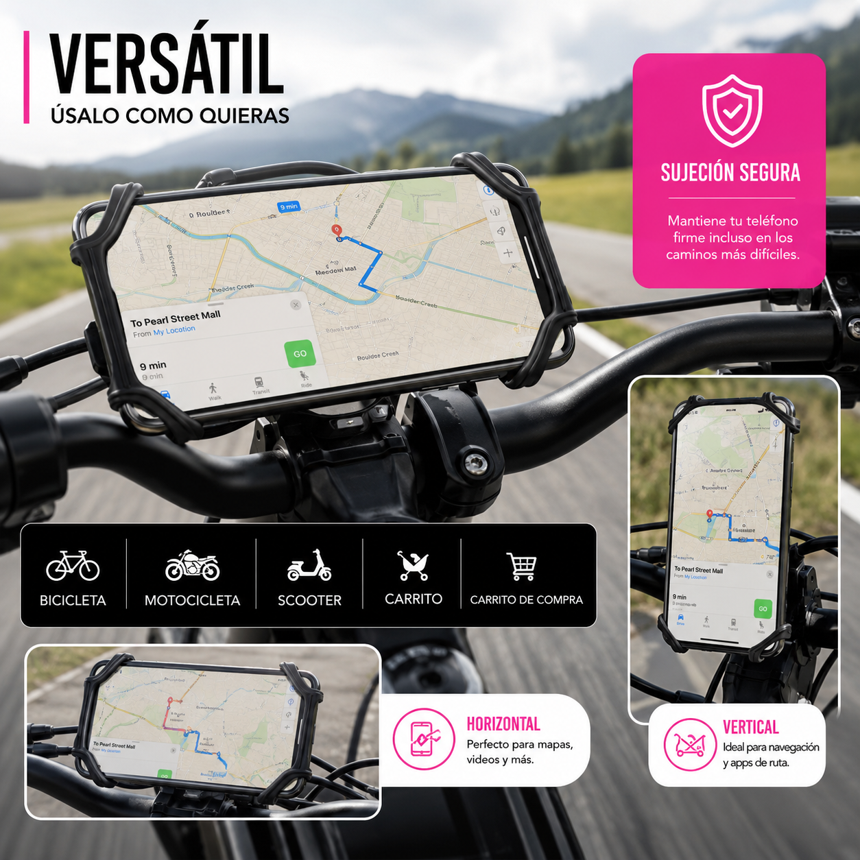 Soporte Telefono Para Bicicleta Moto Ela