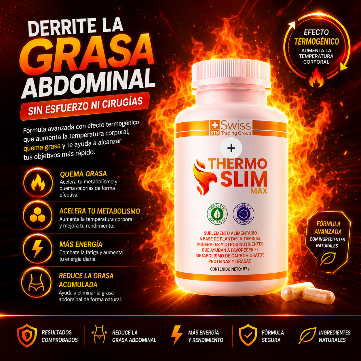 Thermo Slim Max Derrite Grasa Abdominal