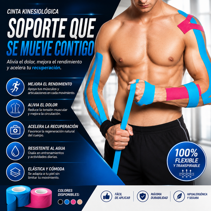 Cinta Kinesiológica 5 Metros Neuromuscular Elasticado