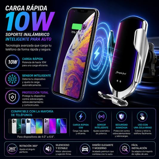 Holder De Carga Inalambrica Para Auto
