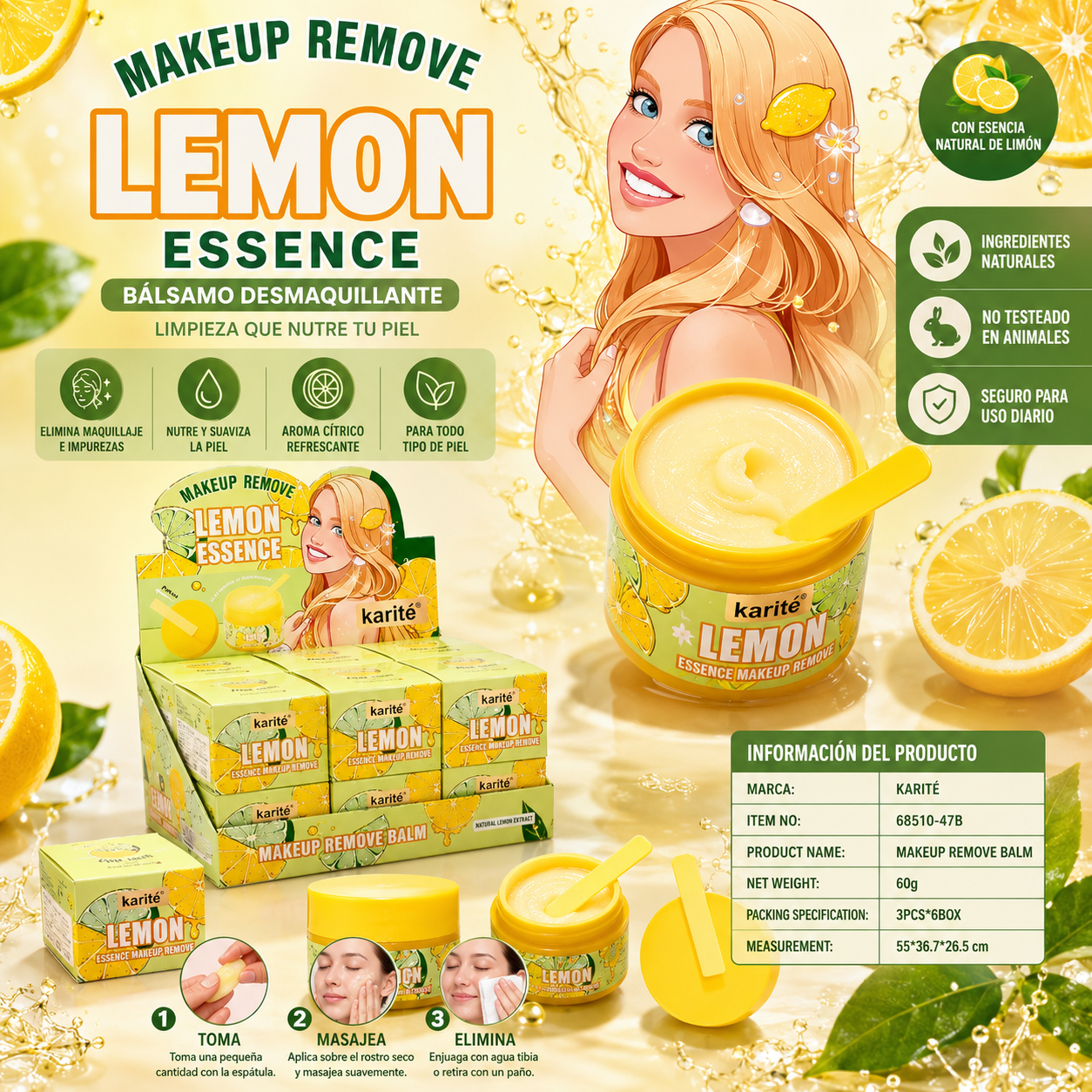 Desmaquillante En Crema Limon Karite