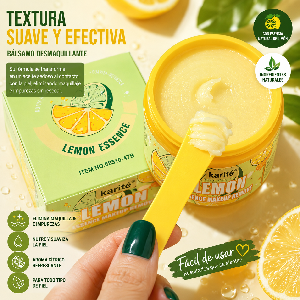 Desmaquillante En Crema Limon Karite
