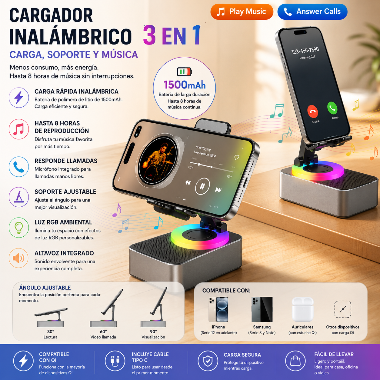 Soporte Para Telefono Celular Con Altavo