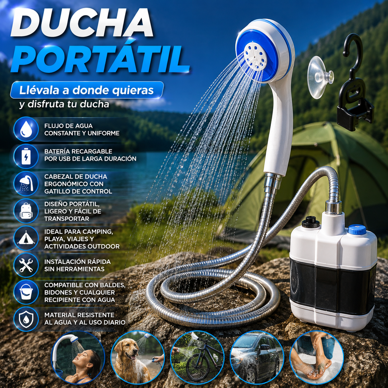 🚿 Dúchate en Cualquier Lugar, Cuando Quieras