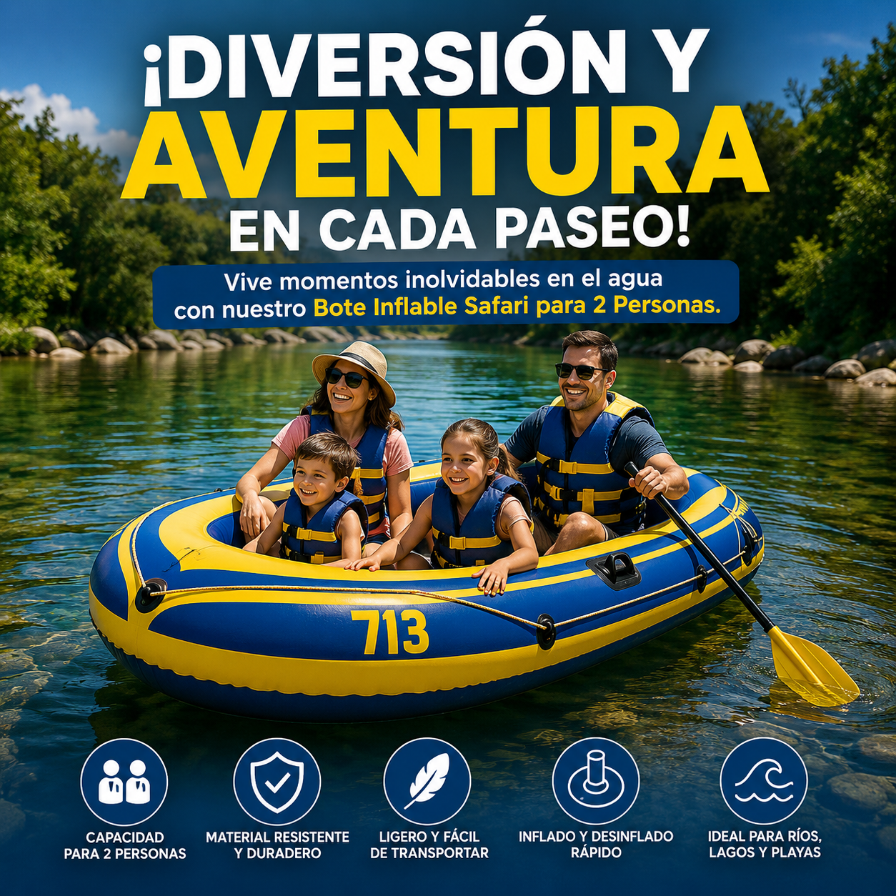 Bote Inflable Safari 2 Personas