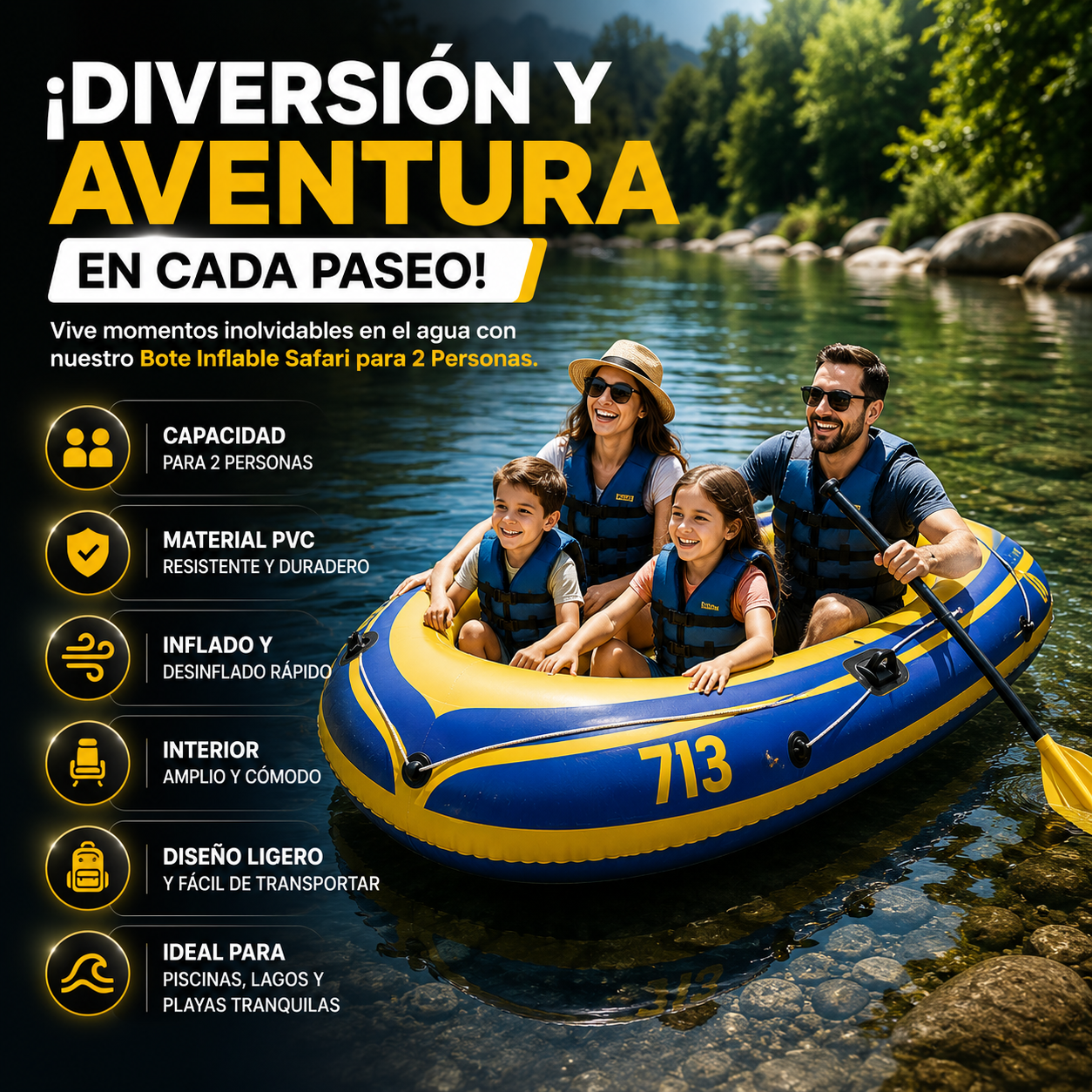 Bote Inflable Safari 2 Personas