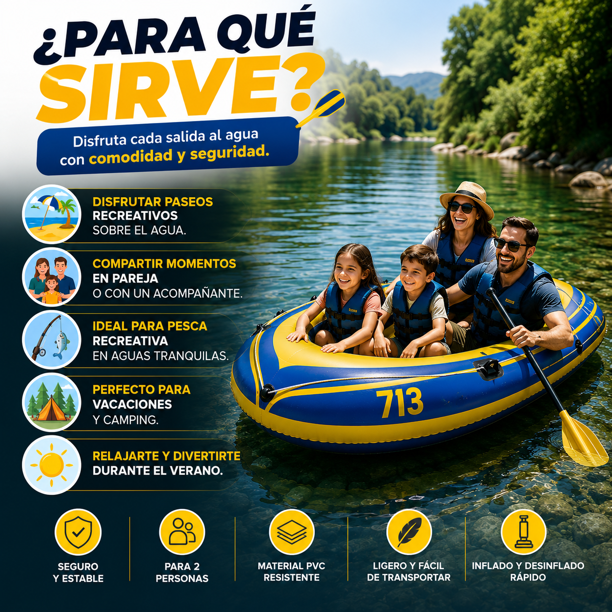 Bote Inflable Safari 2 Personas