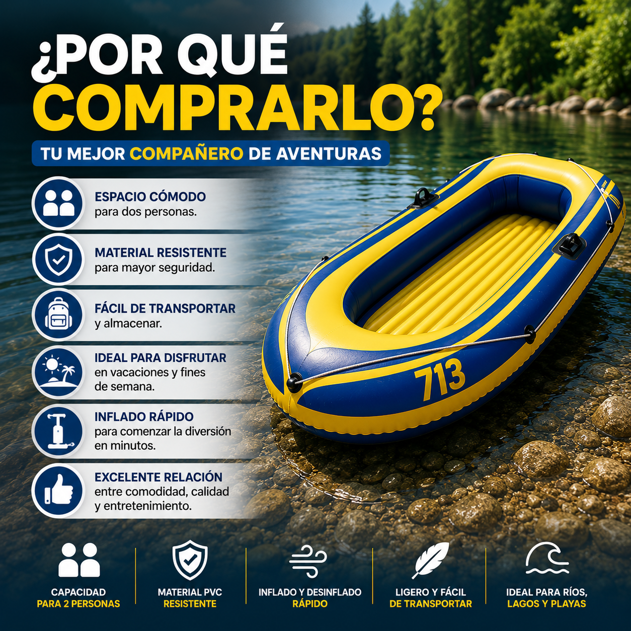 Bote Inflable Safari 2 Personas