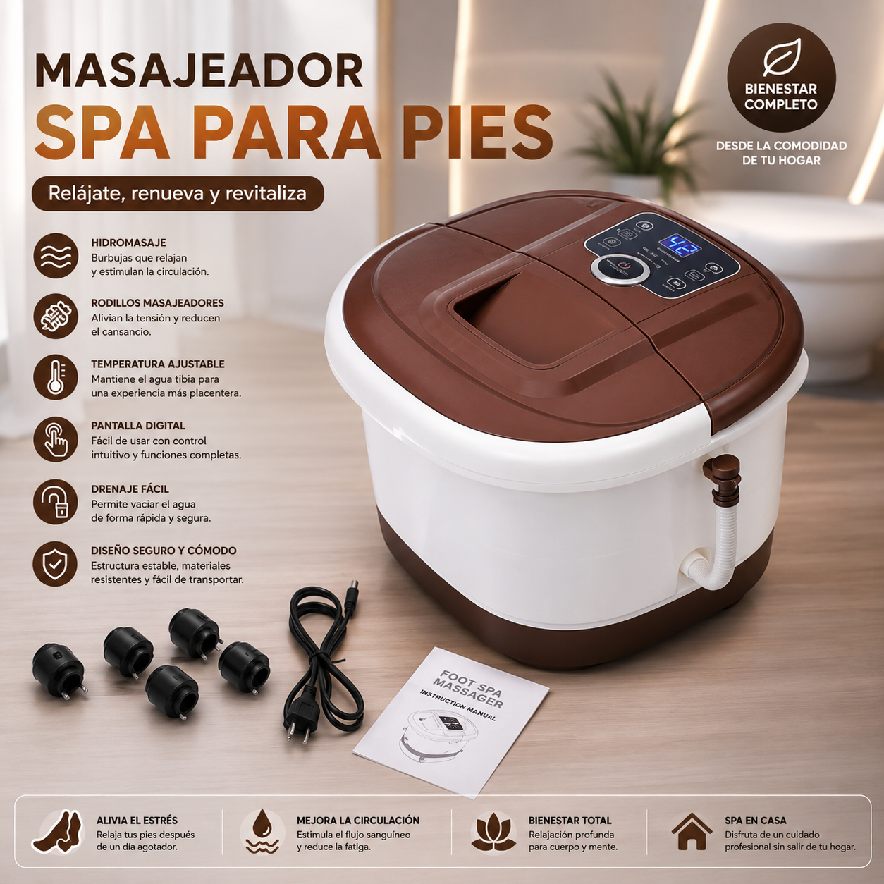 Masajeador Spa Para Pies Con Hidromasaje