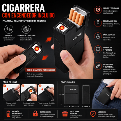 Cigarrera Con Encendedor Incluido