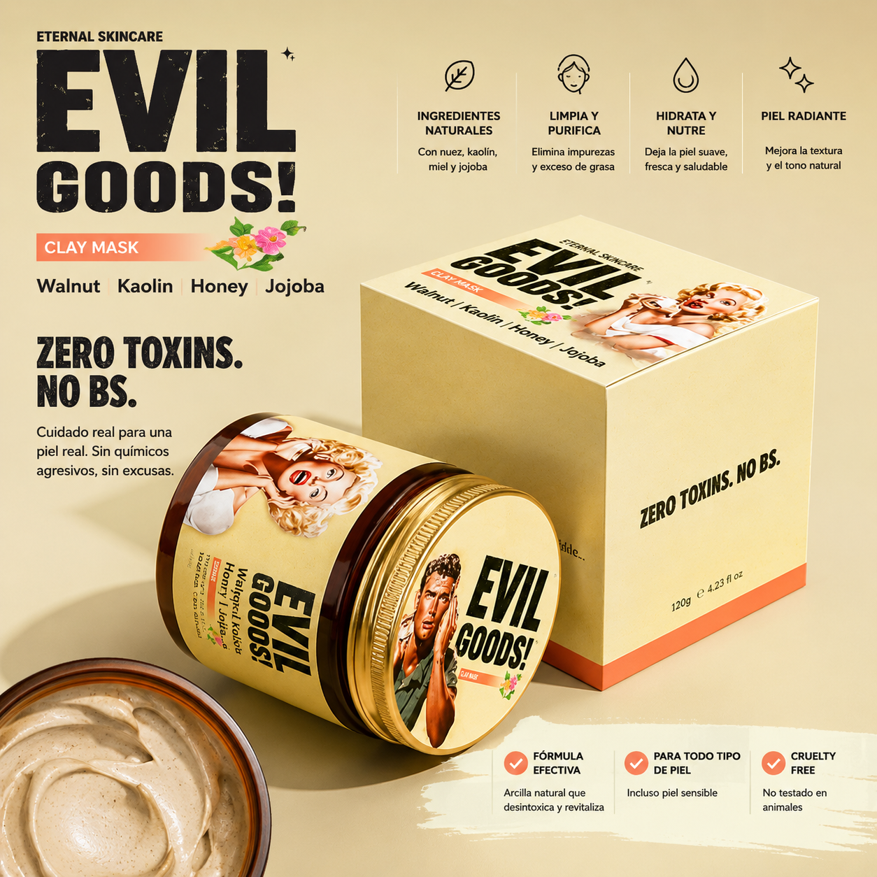 Crema Facial Evil Goods™-Cuidado diario para piel radiante+ ENVÍO GRATIS 🚚
