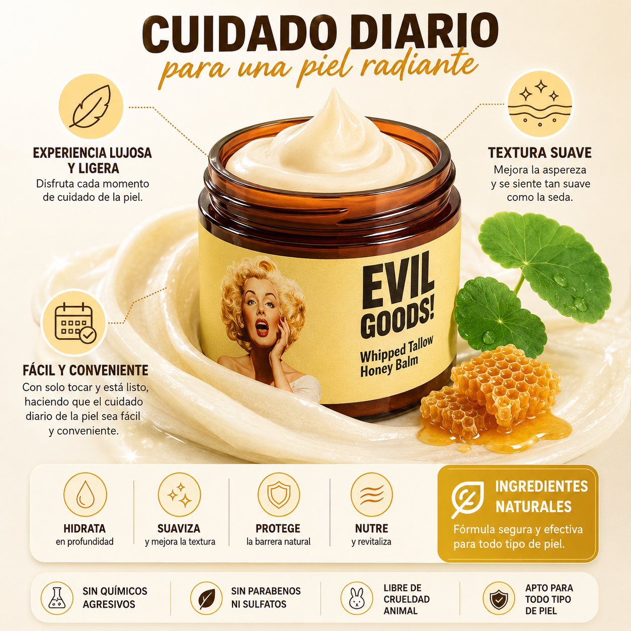 Crema Facial Evil Goods™-Cuidado diario para piel radiante+ ENVÍO GRATIS 🚚