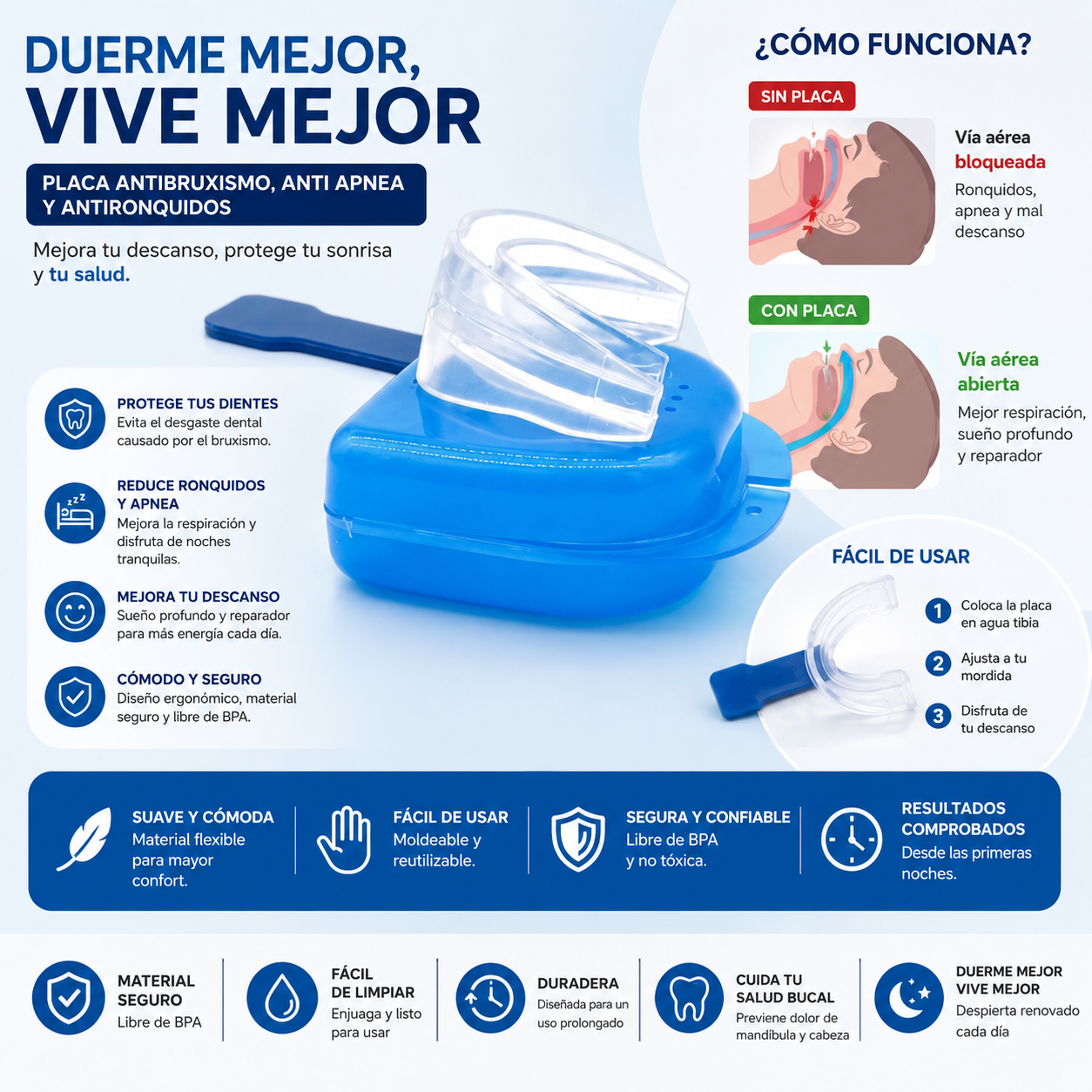Placa Antibruxismo Anti Apnea Y Antironquidos