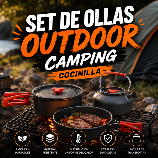 Set Ollas Outdoor Camping Cocinilla