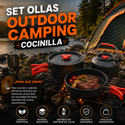 Set Ollas Outdoor Camping Cocinilla