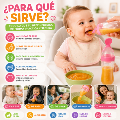 Botella de alimentación exprimidora para bebé