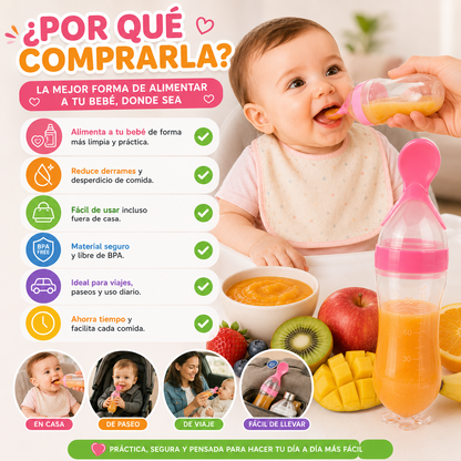 Botella de alimentación exprimidora para bebé