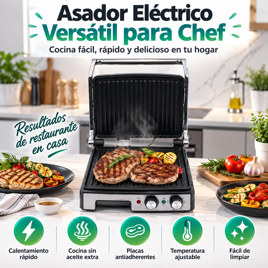 Asador Eléctrico Versátil para Chef