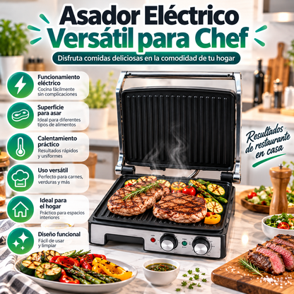 Asador Eléctrico Versátil para Chef