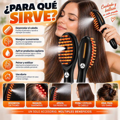 Peine con Nanomasaje y Spray