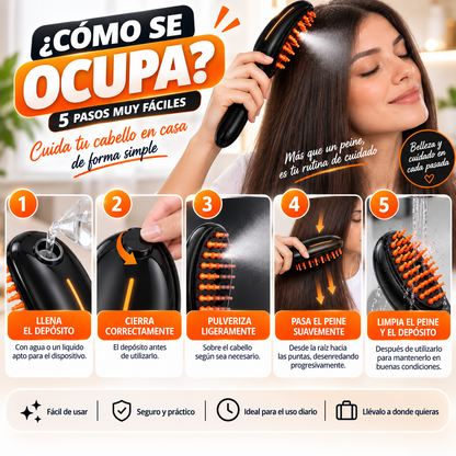 Peine con Nanomasaje y Spray