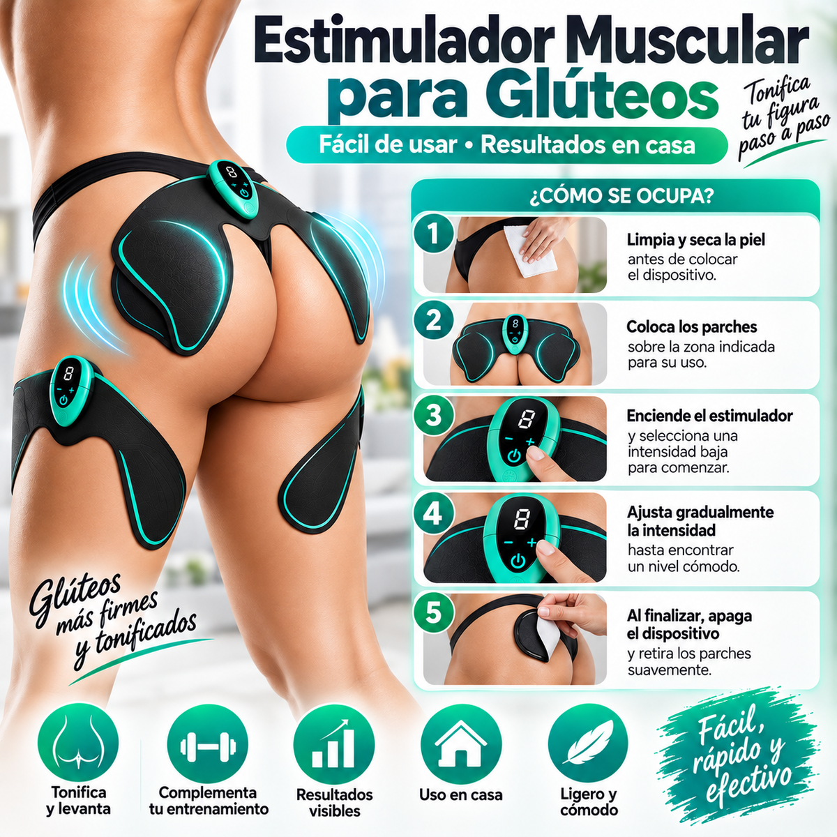 Estimulador Muscular para Glúteos