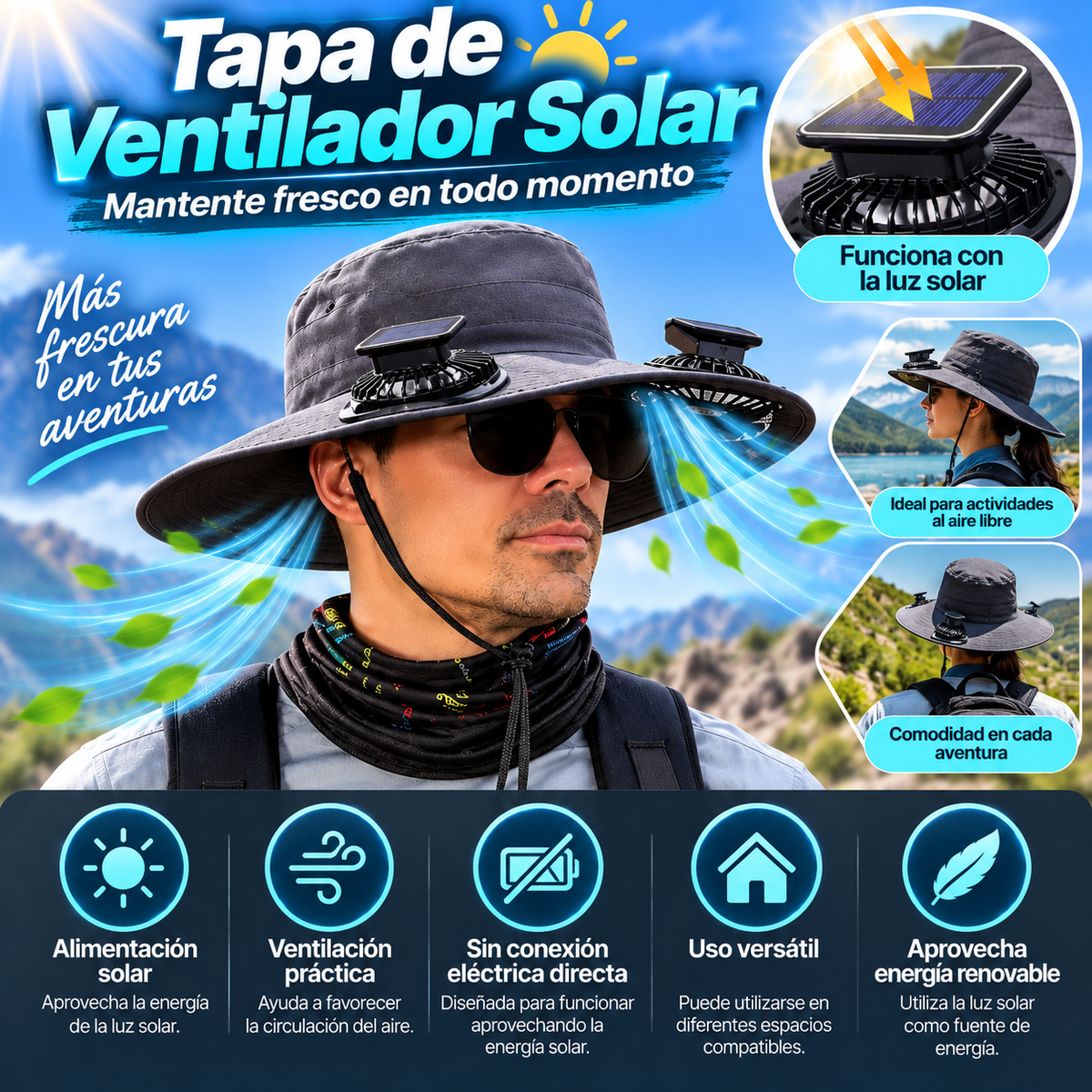 Tapa de Ventilador Solar