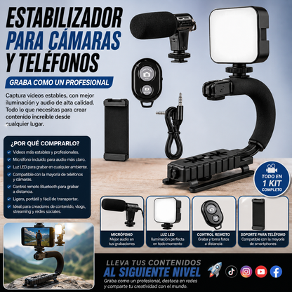 Estabilizador para Cámaras y Teléfonos