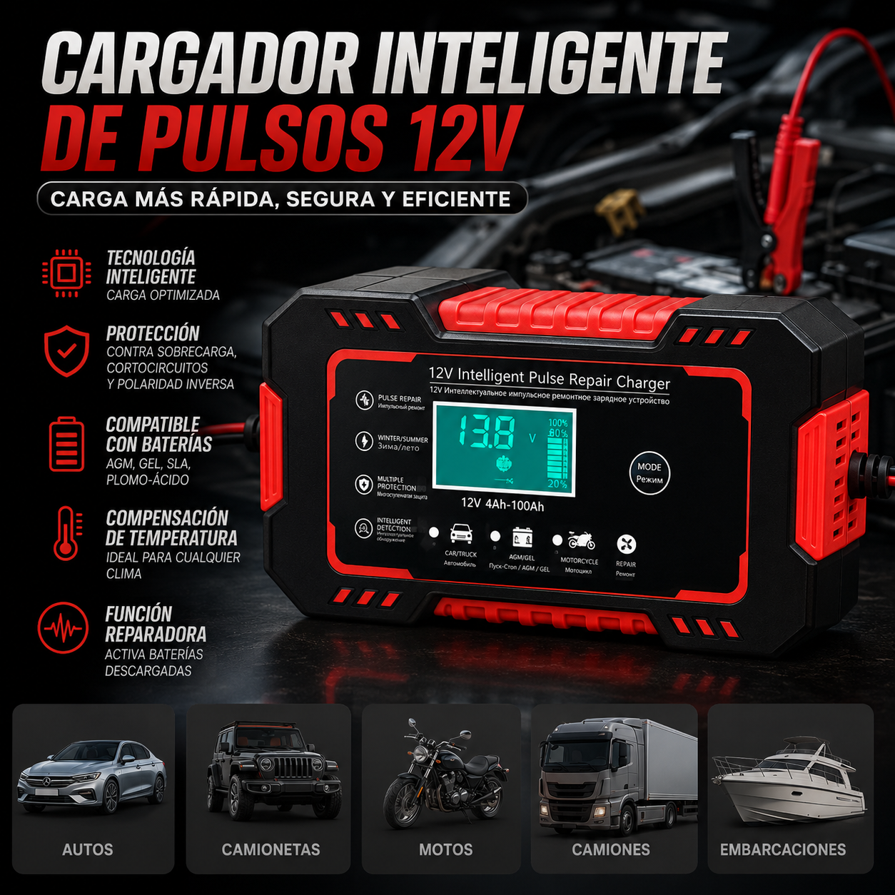 Cargador Reparador De Baterias