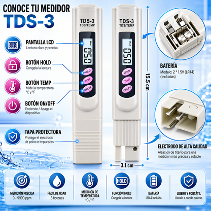 Medidor De Pureza Del Agua Tds