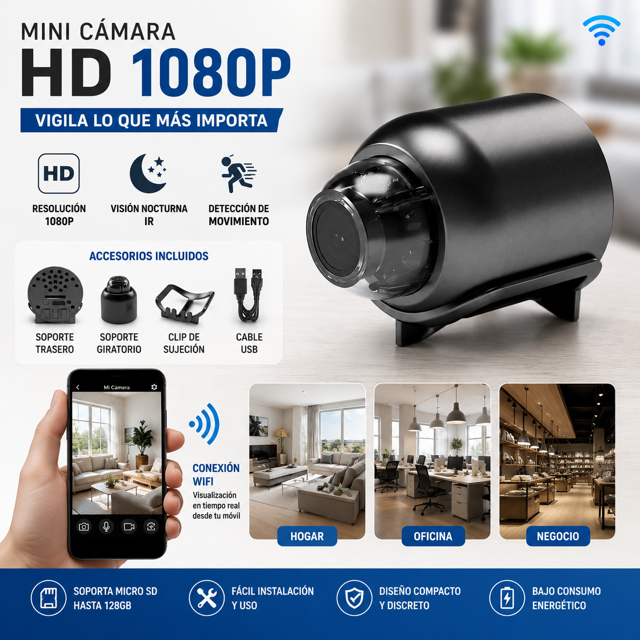 Mini Camara Hd 1080p Vision Nocturna